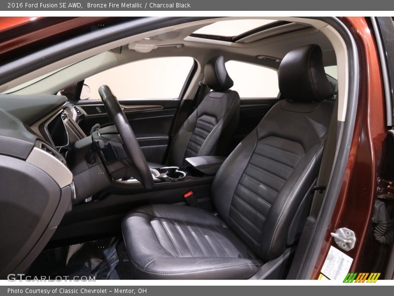 Bronze Fire Metallic / Charcoal Black 2016 Ford Fusion SE AWD