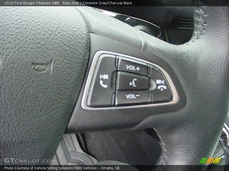 Ruby Red / Chromite Gray/Charcoal Black 2019 Ford Escape Titanium 4WD