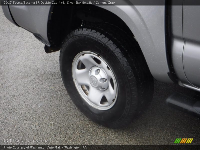 Silver Sky Metallic / Cement Gray 2017 Toyota Tacoma SR Double Cab 4x4
