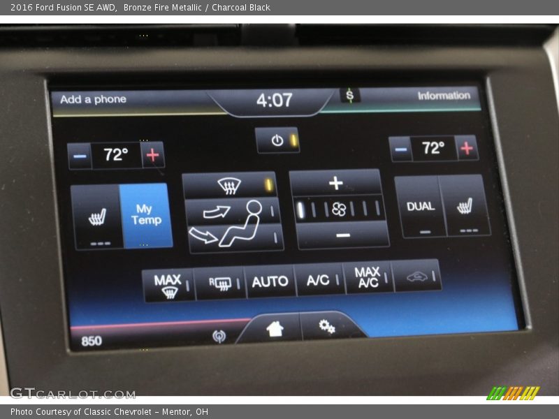 Bronze Fire Metallic / Charcoal Black 2016 Ford Fusion SE AWD