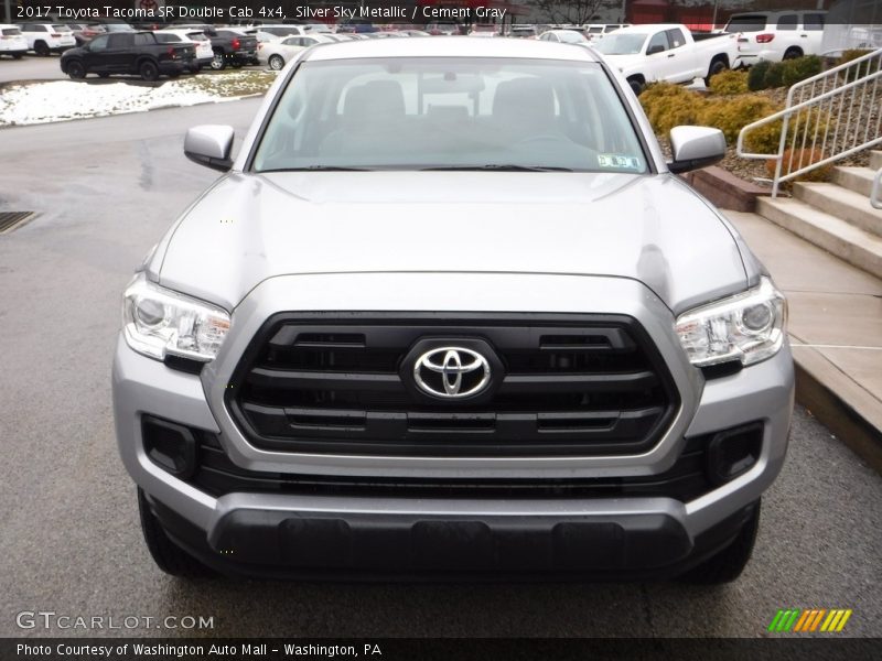 Silver Sky Metallic / Cement Gray 2017 Toyota Tacoma SR Double Cab 4x4