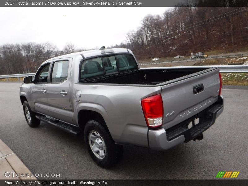 Silver Sky Metallic / Cement Gray 2017 Toyota Tacoma SR Double Cab 4x4
