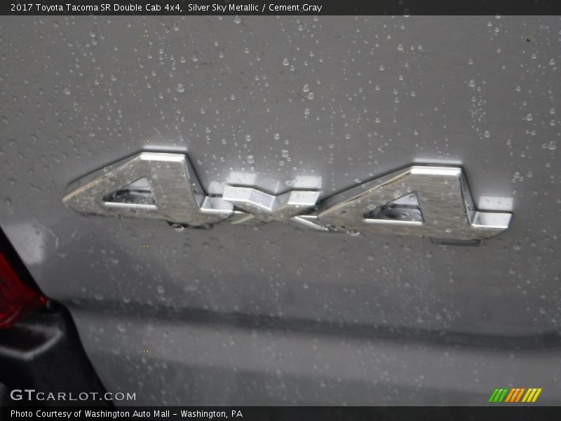 Silver Sky Metallic / Cement Gray 2017 Toyota Tacoma SR Double Cab 4x4