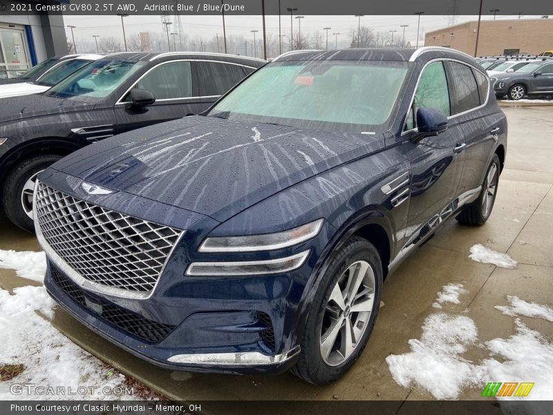 Adriatic Blue / Blue/Dune 2021 Genesis GV80 2.5T AWD