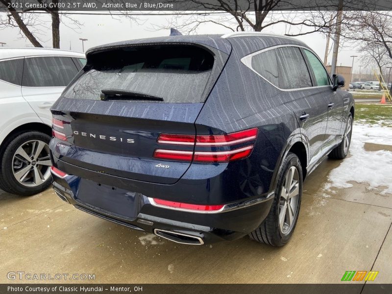 Adriatic Blue / Blue/Dune 2021 Genesis GV80 2.5T AWD