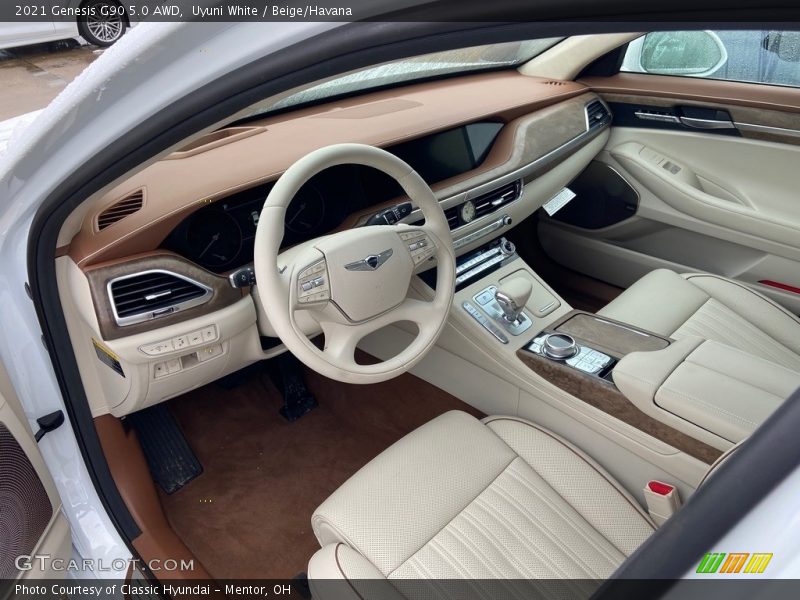  2021 G90 5.0 AWD Beige/Havana Interior