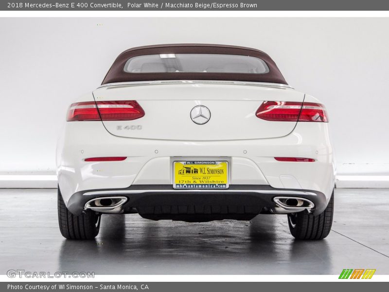 Polar White / Macchiato Beige/Espresso Brown 2018 Mercedes-Benz E 400 Convertible