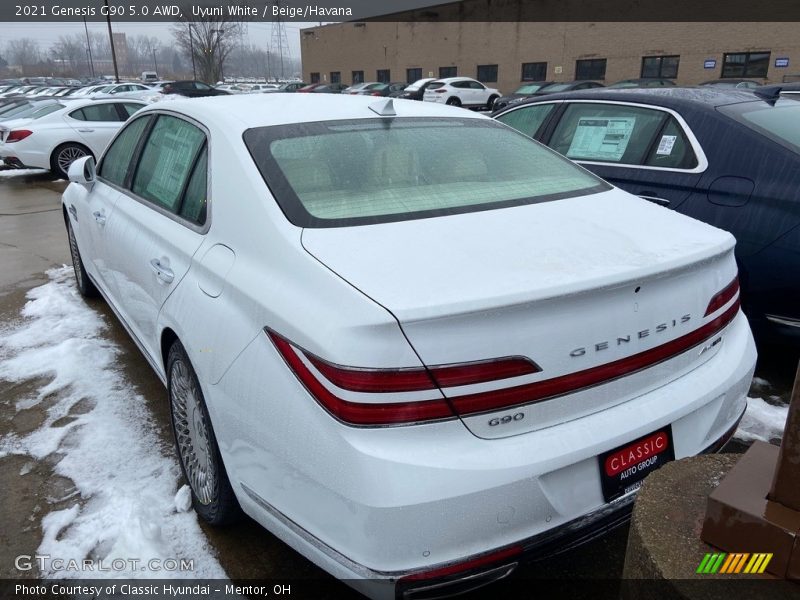 Uyuni White / Beige/Havana 2021 Genesis G90 5.0 AWD