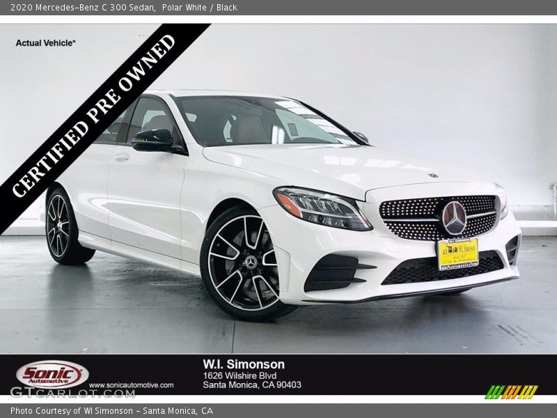 Polar White / Black 2020 Mercedes-Benz C 300 Sedan