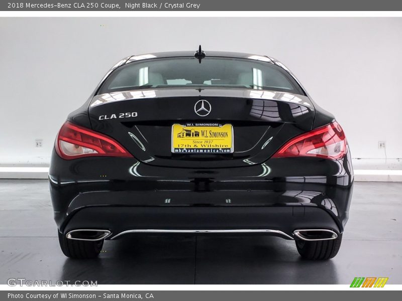 Night Black / Crystal Grey 2018 Mercedes-Benz CLA 250 Coupe