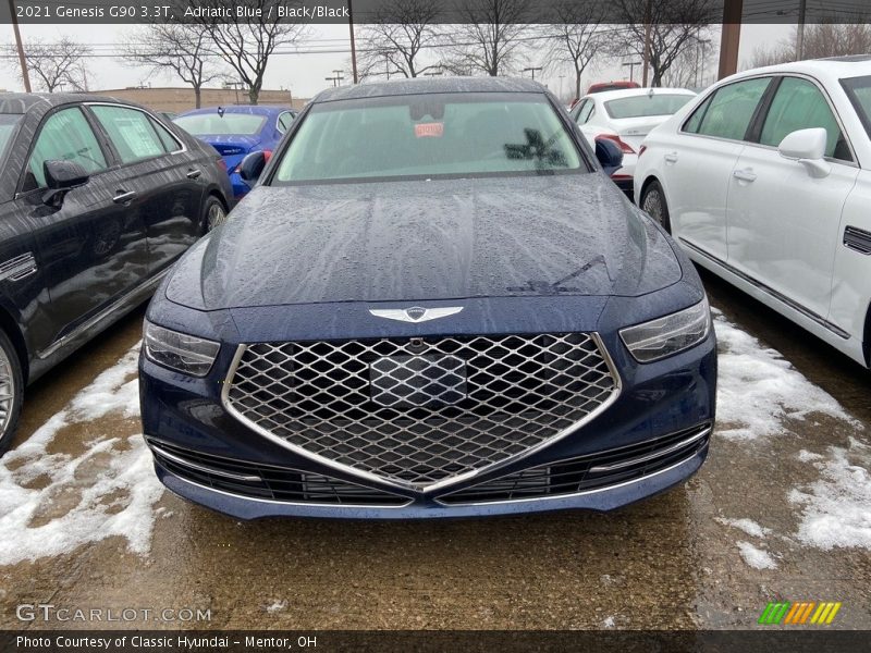 Adriatic Blue / Black/Black 2021 Genesis G90 3.3T