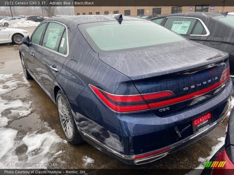 Adriatic Blue / Black/Black 2021 Genesis G90 3.3T