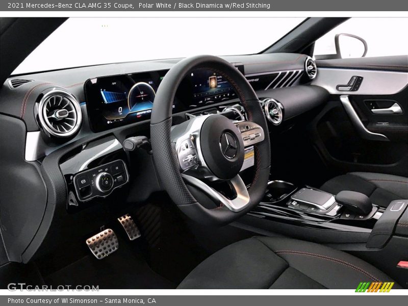 Polar White / Black Dinamica w/Red Stitching 2021 Mercedes-Benz CLA AMG 35 Coupe