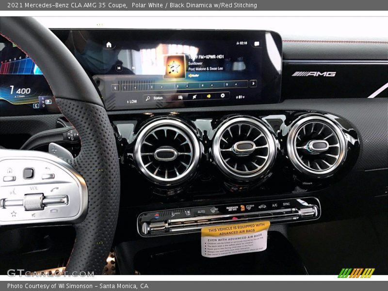 Polar White / Black Dinamica w/Red Stitching 2021 Mercedes-Benz CLA AMG 35 Coupe