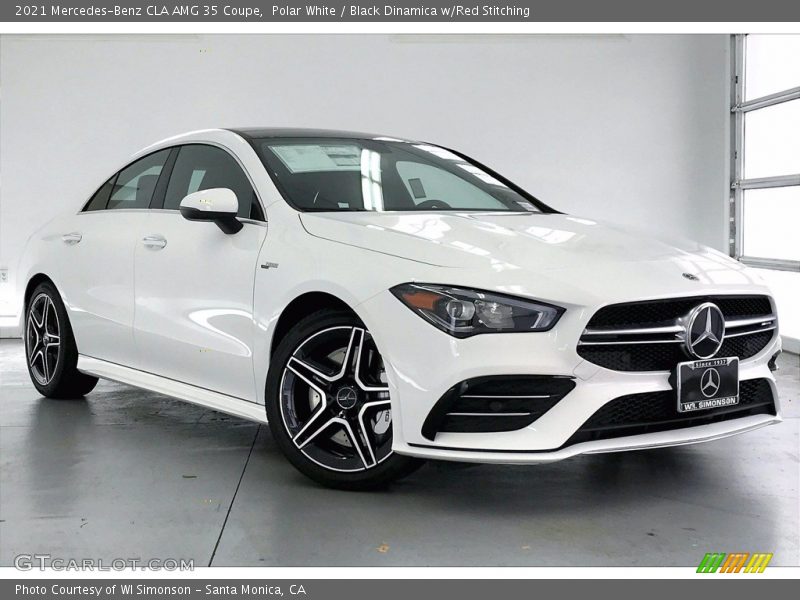 Polar White / Black Dinamica w/Red Stitching 2021 Mercedes-Benz CLA AMG 35 Coupe