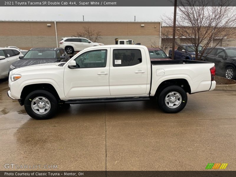 Super White / Cement 2021 Toyota Tacoma SR Double Cab 4x4