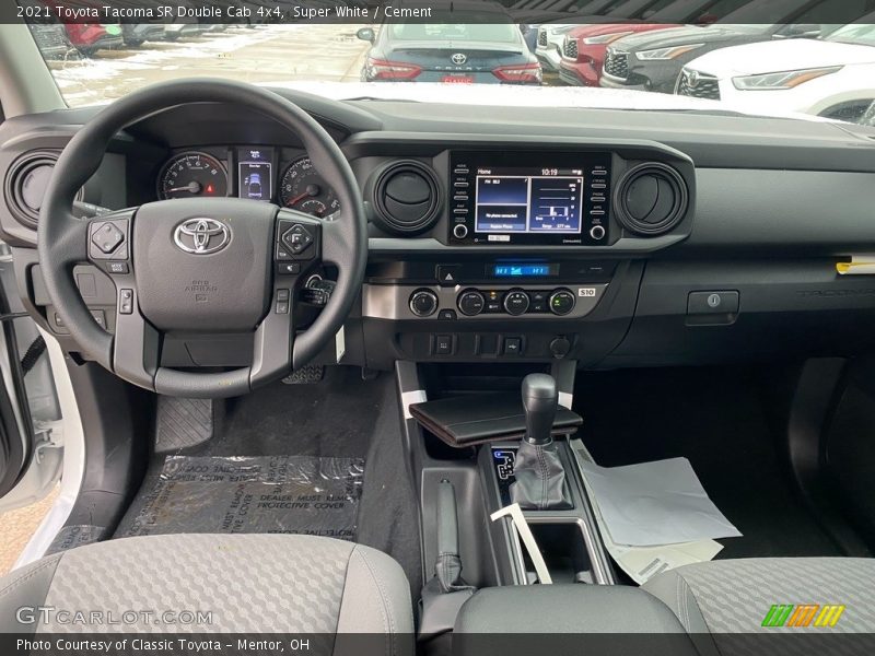 Super White / Cement 2021 Toyota Tacoma SR Double Cab 4x4