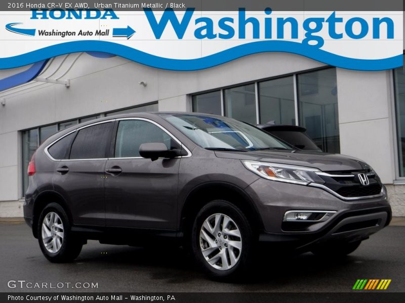 Urban Titanium Metallic / Black 2016 Honda CR-V EX AWD