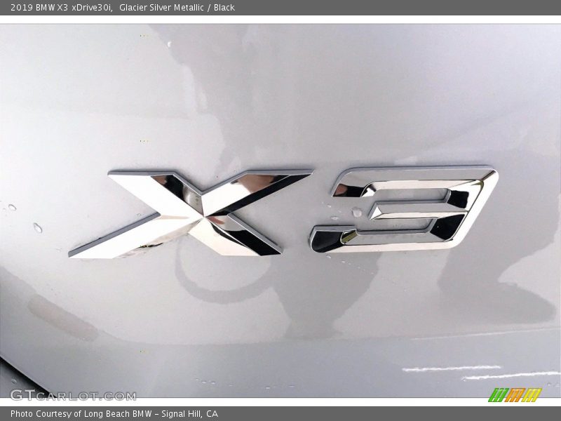 Glacier Silver Metallic / Black 2019 BMW X3 xDrive30i