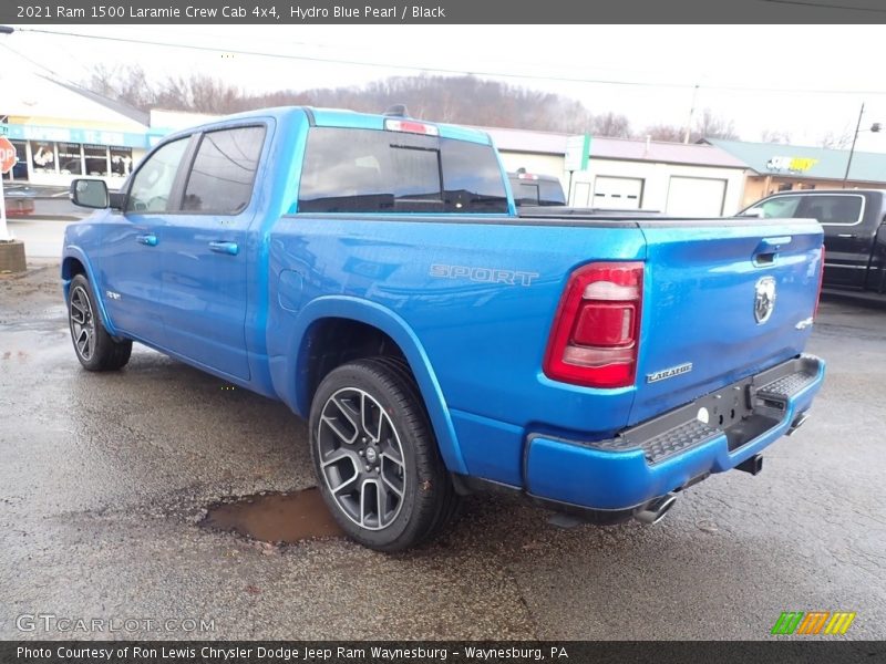 Hydro Blue Pearl / Black 2021 Ram 1500 Laramie Crew Cab 4x4