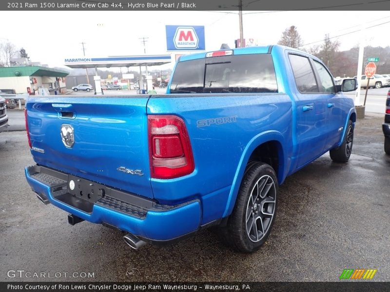 Hydro Blue Pearl / Black 2021 Ram 1500 Laramie Crew Cab 4x4
