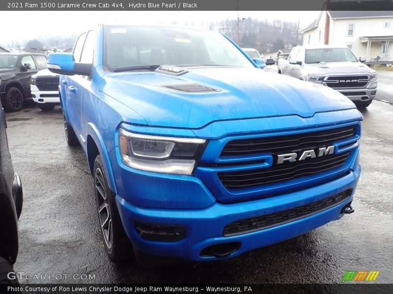 Hydro Blue Pearl / Black 2021 Ram 1500 Laramie Crew Cab 4x4