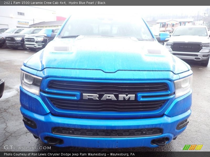 Hydro Blue Pearl / Black 2021 Ram 1500 Laramie Crew Cab 4x4