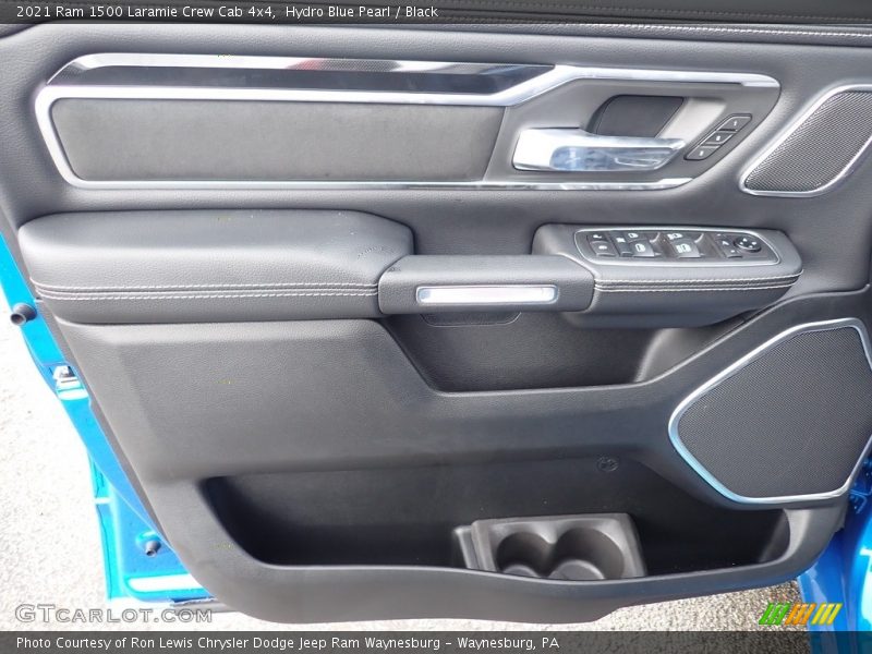 Hydro Blue Pearl / Black 2021 Ram 1500 Laramie Crew Cab 4x4