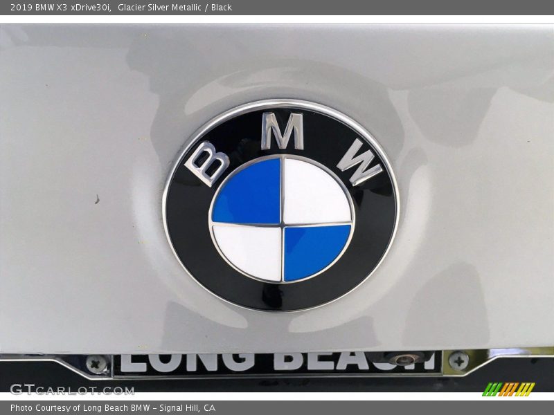 Glacier Silver Metallic / Black 2019 BMW X3 xDrive30i