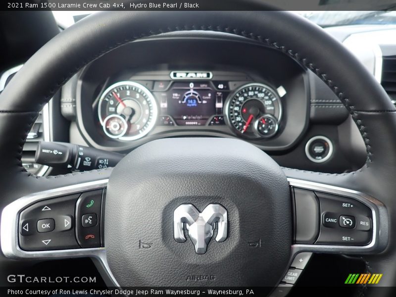 Hydro Blue Pearl / Black 2021 Ram 1500 Laramie Crew Cab 4x4