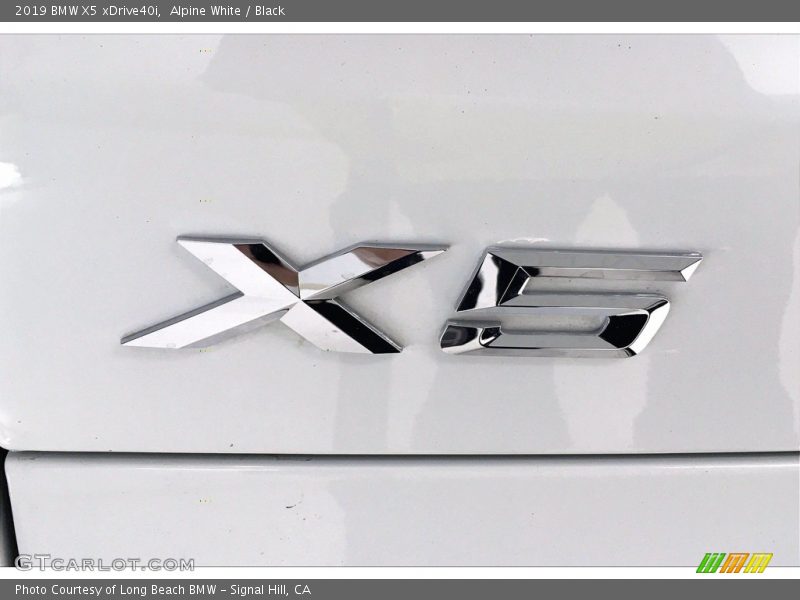Alpine White / Black 2019 BMW X5 xDrive40i