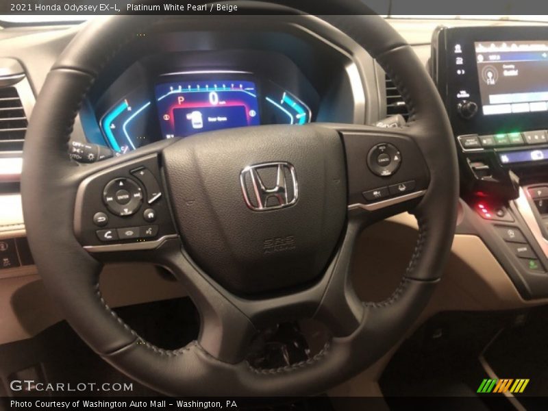 Platinum White Pearl / Beige 2021 Honda Odyssey EX-L