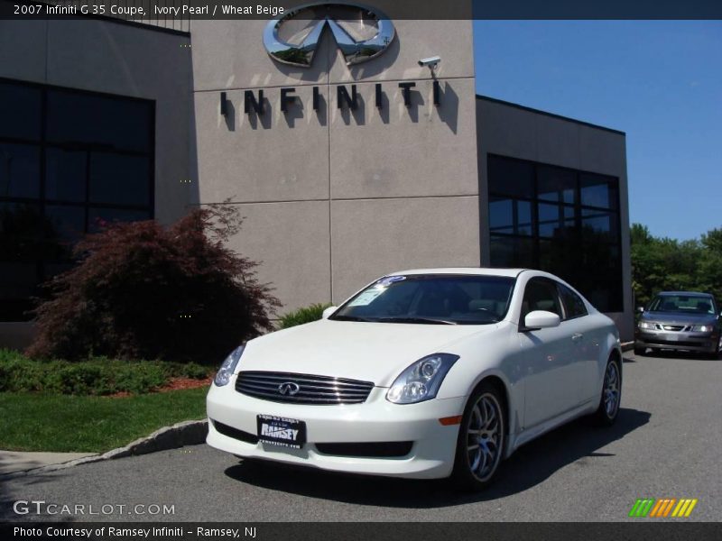 Ivory Pearl / Wheat Beige 2007 Infiniti G 35 Coupe