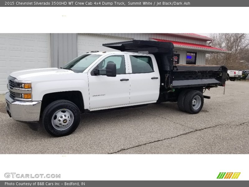 Summit White / Jet Black/Dark Ash 2015 Chevrolet Silverado 3500HD WT Crew Cab 4x4 Dump Truck