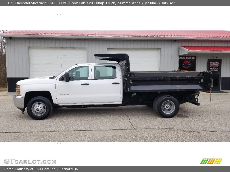 Summit White / Jet Black/Dark Ash 2015 Chevrolet Silverado 3500HD WT Crew Cab 4x4 Dump Truck