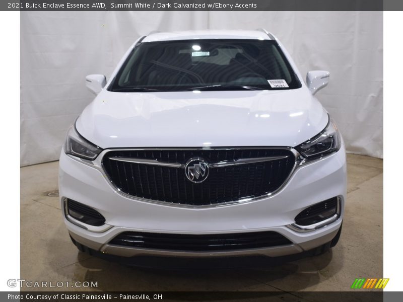 Summit White / Dark Galvanized w/Ebony Accents 2021 Buick Enclave Essence AWD