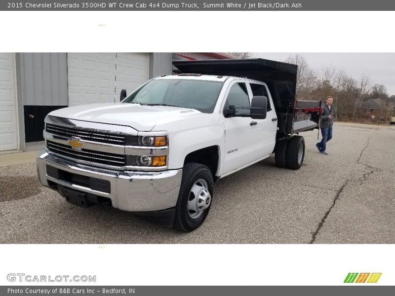 Summit White / Jet Black/Dark Ash 2015 Chevrolet Silverado 3500HD WT Crew Cab 4x4 Dump Truck