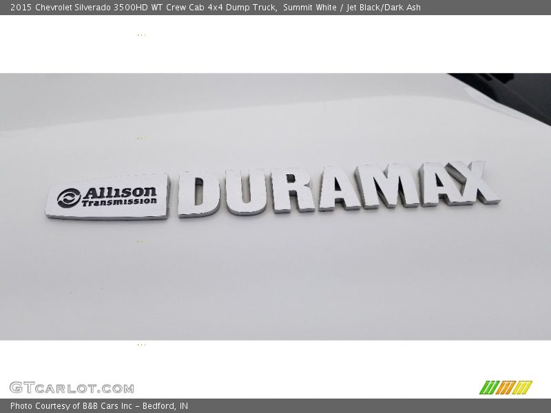 Summit White / Jet Black/Dark Ash 2015 Chevrolet Silverado 3500HD WT Crew Cab 4x4 Dump Truck