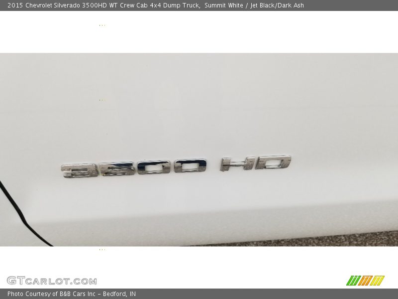Summit White / Jet Black/Dark Ash 2015 Chevrolet Silverado 3500HD WT Crew Cab 4x4 Dump Truck