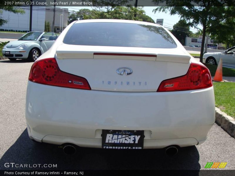 Ivory Pearl / Wheat Beige 2007 Infiniti G 35 Coupe