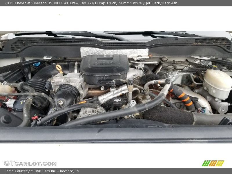 Summit White / Jet Black/Dark Ash 2015 Chevrolet Silverado 3500HD WT Crew Cab 4x4 Dump Truck