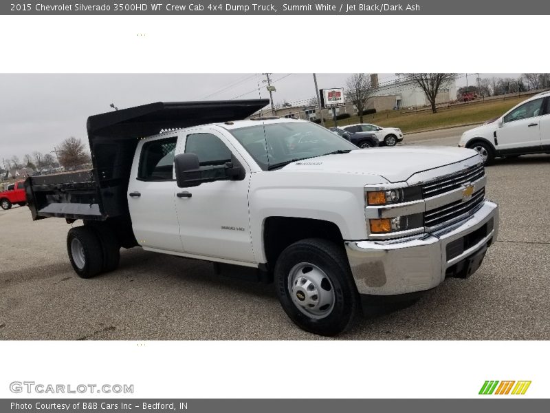 Summit White / Jet Black/Dark Ash 2015 Chevrolet Silverado 3500HD WT Crew Cab 4x4 Dump Truck