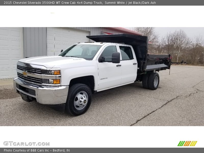 Summit White / Jet Black/Dark Ash 2015 Chevrolet Silverado 3500HD WT Crew Cab 4x4 Dump Truck