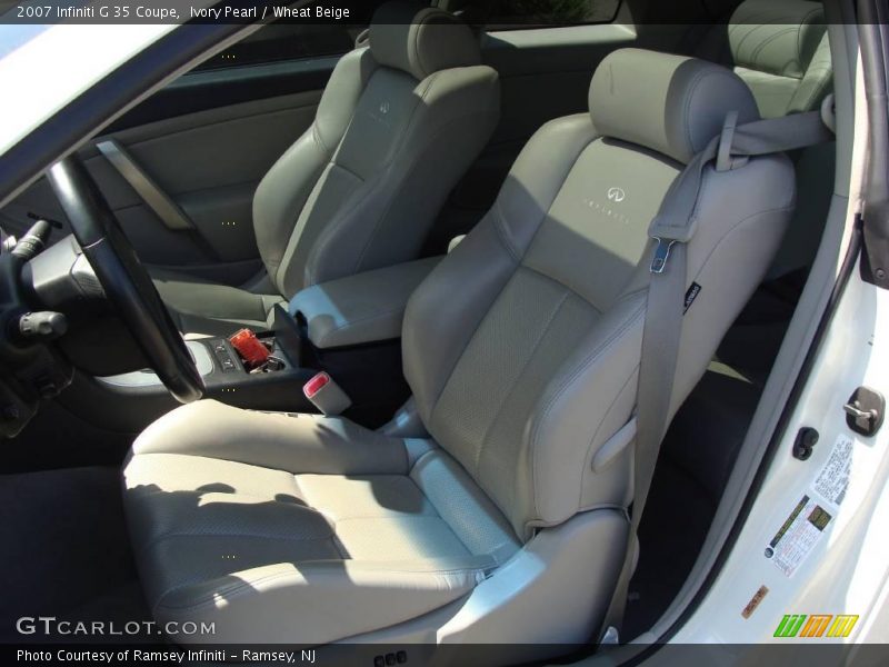 Ivory Pearl / Wheat Beige 2007 Infiniti G 35 Coupe