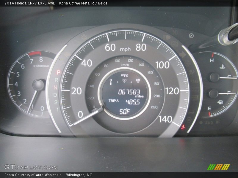 Kona Coffee Metallic / Beige 2014 Honda CR-V EX-L AWD