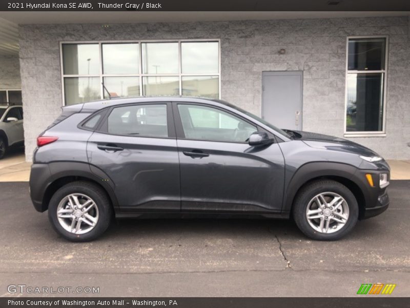 Thunder Gray / Black 2021 Hyundai Kona SE AWD