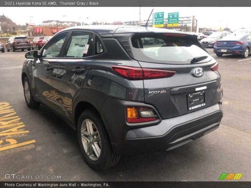 Thunder Gray / Black 2021 Hyundai Kona SE AWD