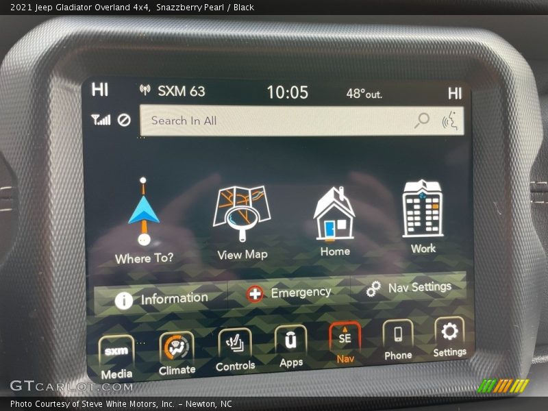 Controls of 2021 Gladiator Overland 4x4