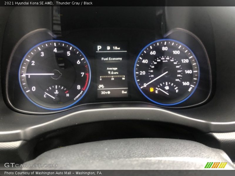 Thunder Gray / Black 2021 Hyundai Kona SE AWD