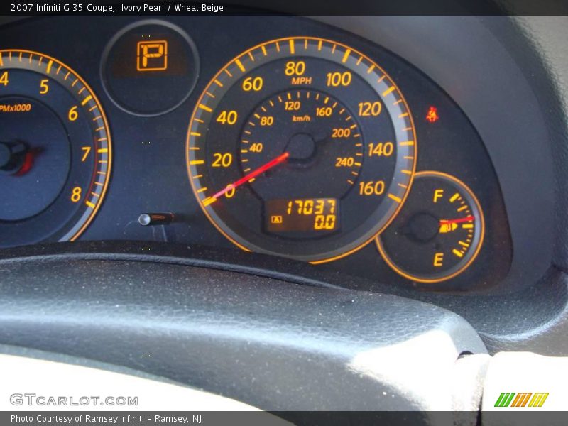 Ivory Pearl / Wheat Beige 2007 Infiniti G 35 Coupe